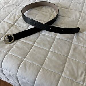Black Belt with Silver Buckle